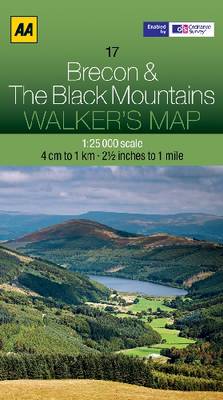 Brecon & The Black Mountains - Walker's Map (Sheet map, folded)