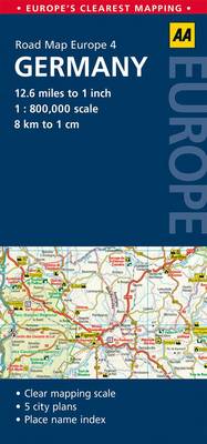 4. Germany: AA Road Map Europe (Sheet map, folded)