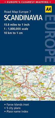 7. Scandinavia: AA Road Map Europe (Sheet map, folded)