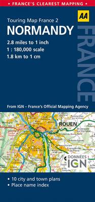 2. Normandy: AA Road Map France (Sheet map, folded)