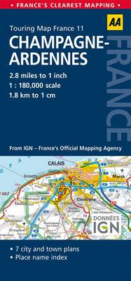 11. Champagne-Ardennes: AA Road Map France (Sheet map, folded)