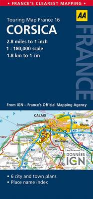 16. Corsica: AA Road Map France (Sheet map, folded)