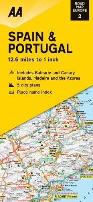 Road Map Spain & Portugal - Road Map Europe 2 (Sheet map, folded)