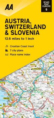 Road Map Austria, Switzerland & Slovenia - Road Map Europe 5 (Sheet map, folded)