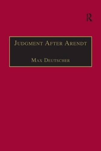 Judgment After Arendt (Hardback)