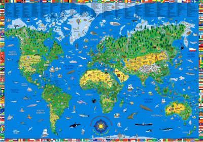 World kids illustrated wall map 2012 (Sheet map, rolled)
