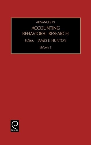 Advances in Accounting Behavioral Research - Advances in Accounting Behavioral Research 3 (Hardback)