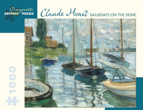 Claude Monet Sailboats on the Seine 1000 Piece Jigsaw Puzzle (Jigsaw)