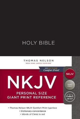 NKJV, Reference Bible, Personal Size Giant Print, Hardcover, Black, Red Letter Edition, Comfort Print (Hardback)