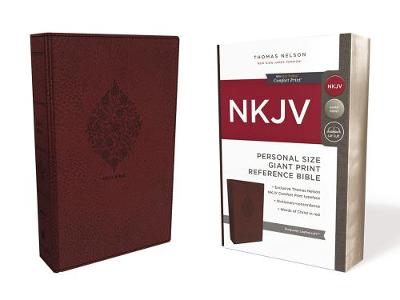 NKJV, Reference Bible, Personal Size Giant Print, Leathersoft, Burgundy, Red Letter Edition, Comfort Print (Leather / fine binding)