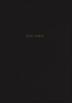 NKJV, Deluxe Reference Bible, Center-Column Giant Print, Leathersoft, Black, Red Letter Edition, Comfort Print: Holy Bible, New King James Version (Leather / fine binding)