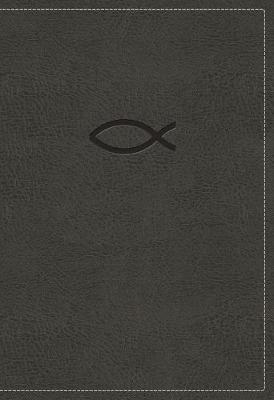 NKJV, Thinline Bible Youth Edition, Leathersoft, Gray, Red Letter Edition, Comfort Print (Leather / fine binding)