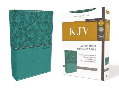 KJV, Thinline Bible, Large Print, Leathersoft, Green, Red Letter Edition, Comfort Print: Holy Bible, King James Version (Leather / fine binding)