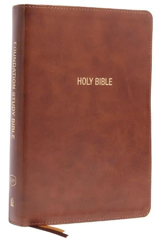 KJV, Foundation Study Bible, Large Print, Leathersoft, Brown, Red Letter, Comfort Print: Holy Bible, King James Version (Leather / fine binding)