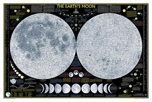 Earth's Moon, Laminated: Wall Maps Space (Sheet map, rolled)