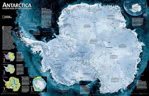 Antarctica Satellite, Tubed: Wall Maps Continents (Sheet map, rolled)