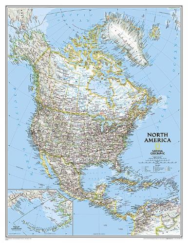 North America Classic, Enlarged &, Tubed: Wall Maps Continents (Sheet map, rolled)