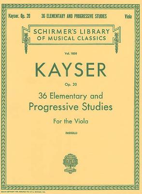 Kayser: 36 Elementary And Progressive Studies (Viola) (Paperback)