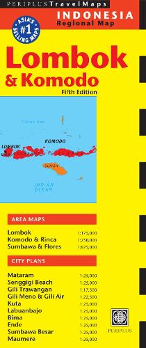 Lombok & Komodo Travel Map Fifth Edition (Sheet map, folded)