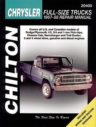 Dodge Pick-Ups (67 - 88) (Chilton) (Paperback)