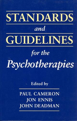 Standards and Guidelines for the Psychotherapies (Hardback)