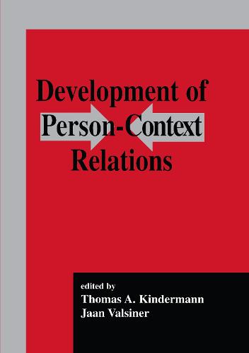 Development of Person-context Relations (Hardback)