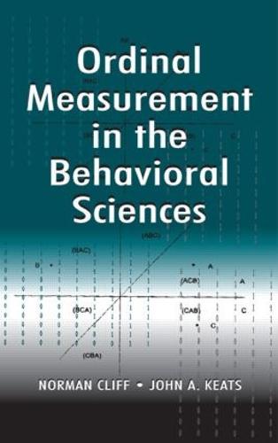 Ordinal Measurement in the Behavioral Sciences (Hardback)