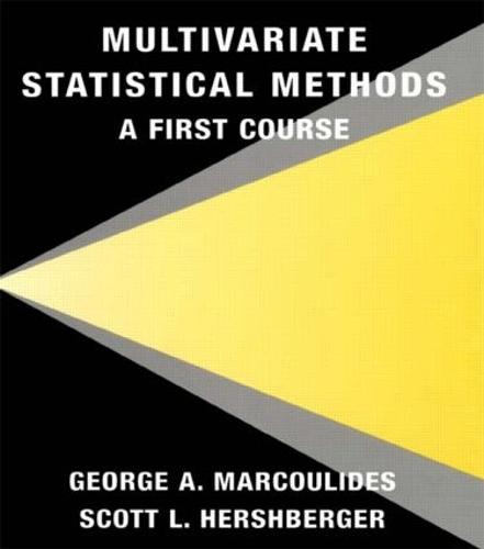 Multivariate Statistical Methods: A First Course (Paperback)