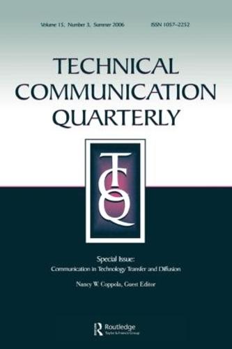 Communication Technology Transfer&Diffusion Tcq 15#3 (Paperback)