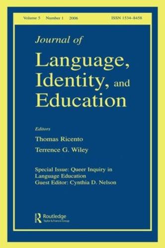 Queer Inquiry In Language Education Jlie V5#1 (Paperback)