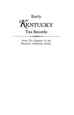 Early Kentucky Tax Records (Paperback)