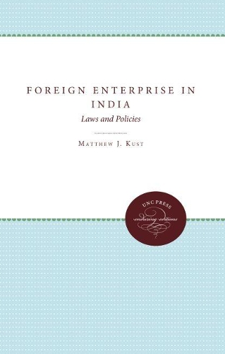 Foreign Enterprise in India: Laws and Policies (Paperback)