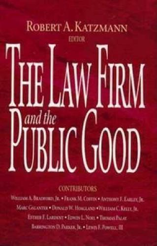 The Law Firm and the Public Good (Paperback)