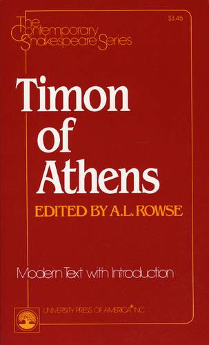 Timon of Athens - The Contemporary Shakespeare Series 36 (Paperback)