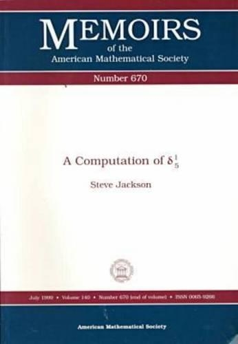 A Computation of Delta 1/5 - Memoirs of the American Mathematical Society (Paperback)
