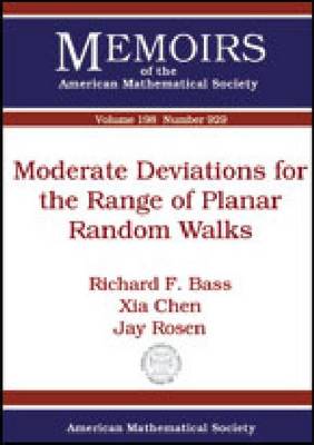 Moderate Deviations for the Range of Planar Random Walks - Memoirs of the American Mathematical Society (Paperback)