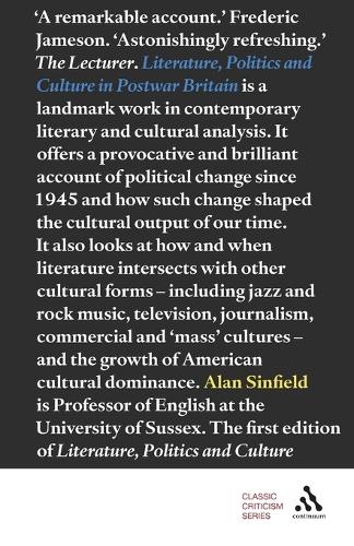Literature, Politics and Culture in Postwar Britain - Continuum Impacts (Paperback)