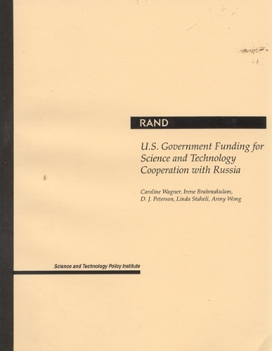 U.S. Government Funding for Science and Technology Cooperation with Russia (Paperback)