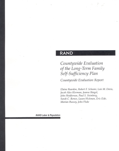 Countywide Evaluation of the Long-term Family Self-sufficiency Plan: Countywide Evaluation Report (Paperback)