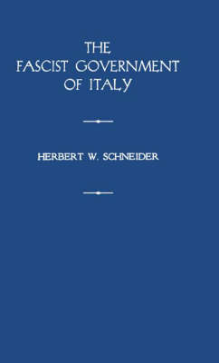 Fascist Government of Italy (Hardback)