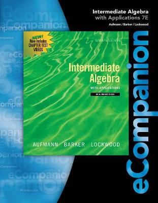 eCompanion for Aufmann/Lockwood's Intermediate Algebra (Paperback)