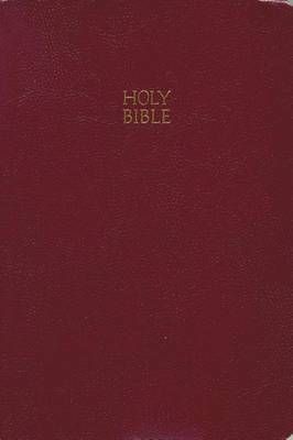 KJV, End-of-Verse Reference Bible, Giant Print, Leathersoft, Burgundy, Red Letter Edition (Paperback)