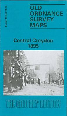 Central Croydon 1895: Surrey Sheet 14.10 - Old Ordnance Survey Maps of Surrey (Sheet map, folded)