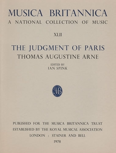 Musica Britannica: Arne -judgment of Paris v. 42 (Paperback)