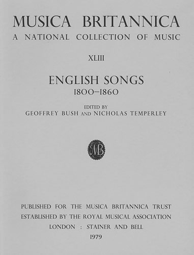 Musica Britannica: English Songs 1800-1860 v. 43 (Paperback)