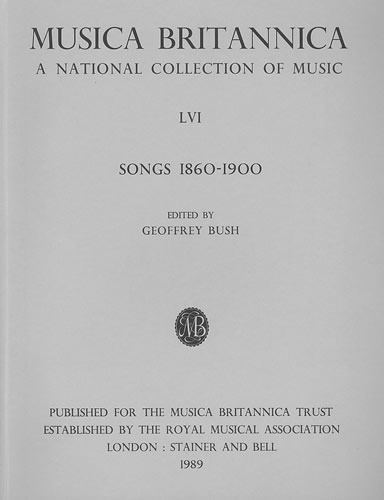 Musica Britannica: Songs, 1860-1900 v. 56 (Paperback)