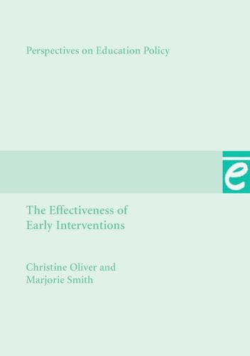 The Effectiveness of Early Interventions - Perspectives on Education Policy 10 (Paperback)
