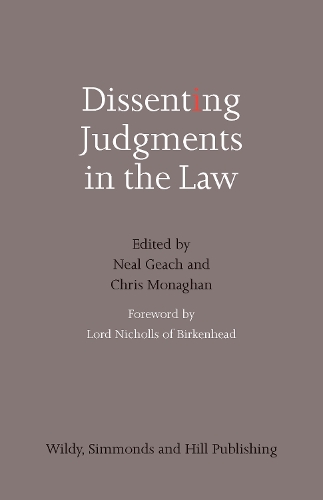 Dissenting Judgments in the Law (Hardback)