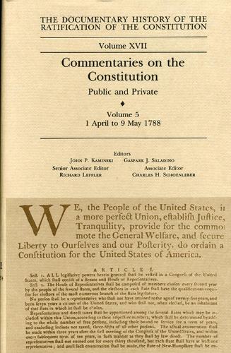 Commentaries on the Constitution Vol 5 (Hardback)
