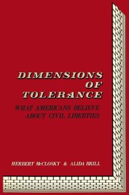 Dimensions of Tolerance: What Americans Believe About Civil Liberties (Paperback)